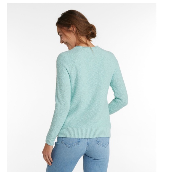 L.L. Bean Women's Midweight Cotton Slub Rollneck Pullover. Extra Small. Indigo - Picture 8 of 8